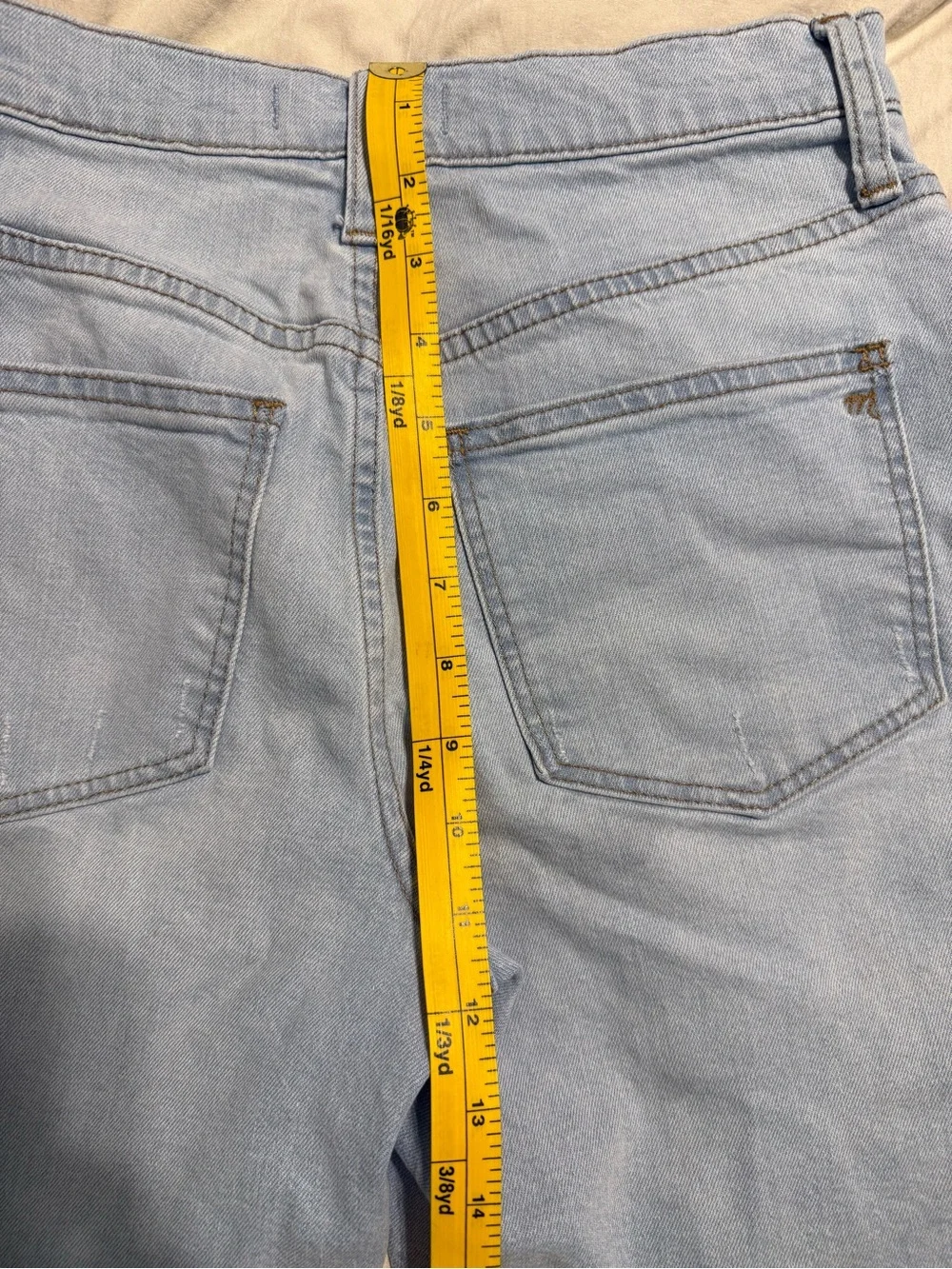 Madewell High-Rise Long Denim Bermuda Shorts Hedrick Wash